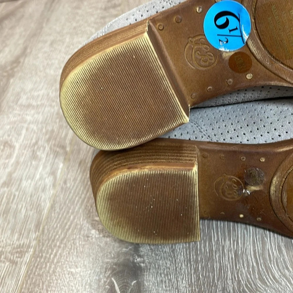 Lucky Brand Birtie Ankle Boots Perforated Suede Leather Gray Booties 6.5M - Picture 11 of 15